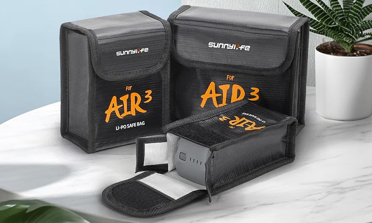 Schutztasche Sunnylife A3-DC599 für Akkus für DJI Air 3 - Lifestyle-Grafik