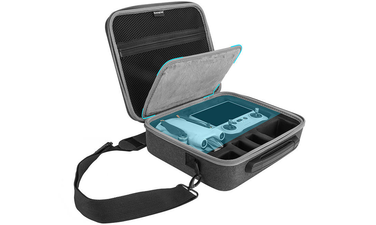 Torba Sunnylife do drona DJI Mini 3 Pro - Widok wewnątrz po skosie