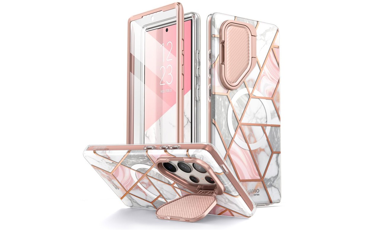 Etui Supcase Cosmo do Samsung Galaxy S24 Ultra Marble - Widok ogólny