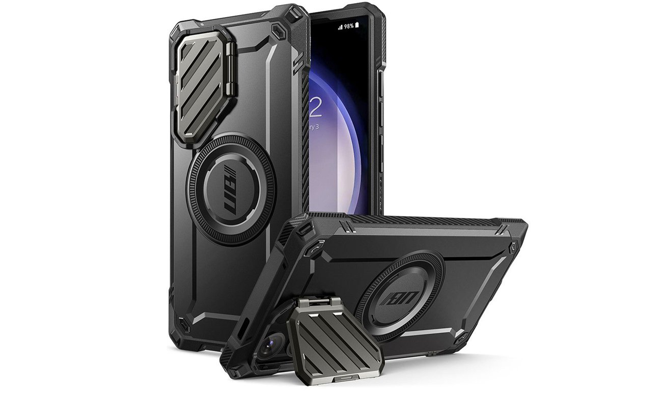 Etui Supcase UB XT Mag Magsafe do Samsung Galaxy S24 Ultra Czarne - Widok ogólny