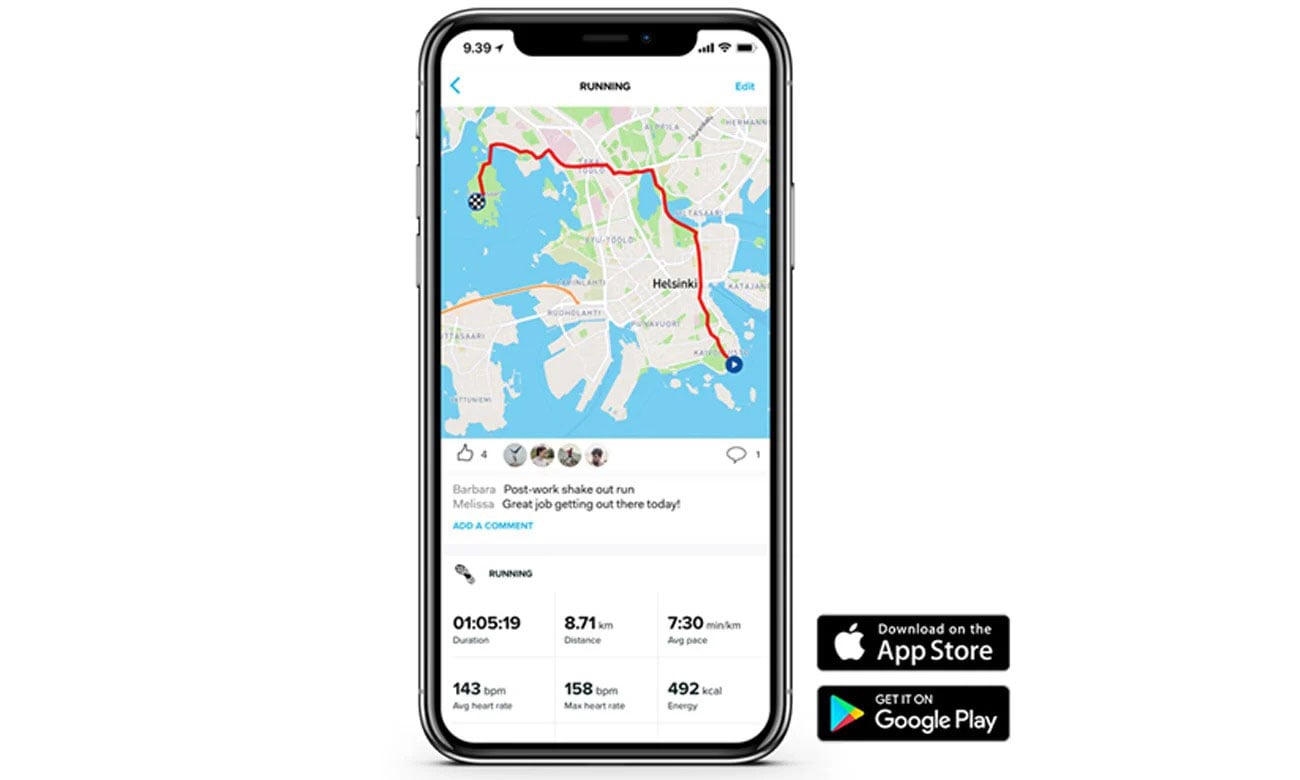 Przyjazna aplikacja Suunto