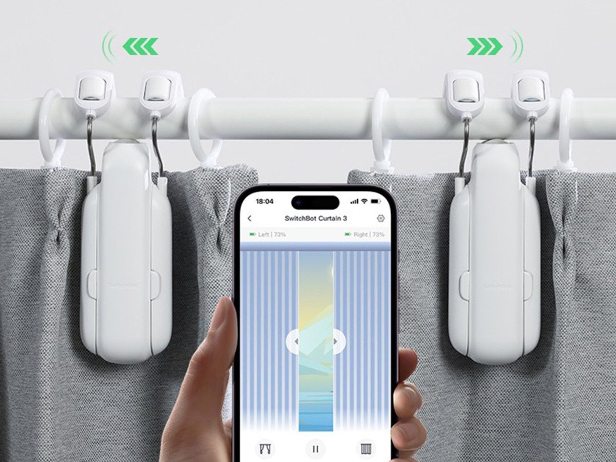 System do zasłon SwitchBot Curtain Rod 3 - Karnisz - Grafika lifestyle