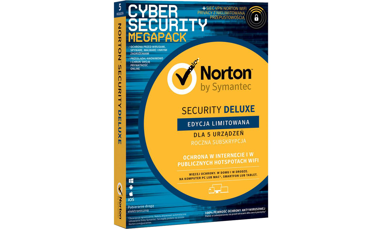 Program antywirusowy Symantec Norton Security Deluxe + WiFi Privacy 5st. (12m.) 21386356