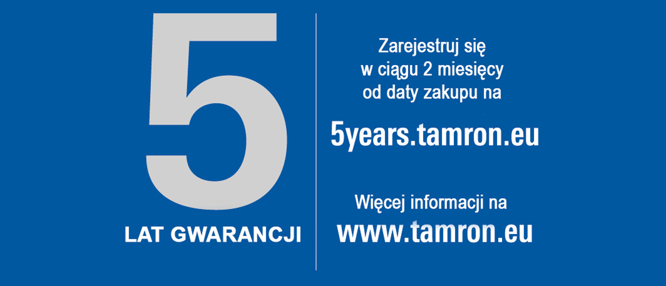Tamron 5 lat gwarancji