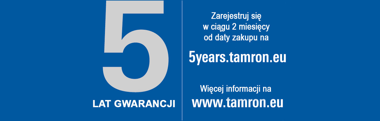 Tamron 5 lat gwarancji
