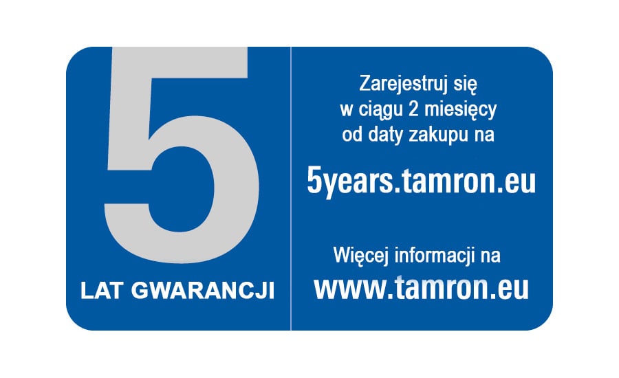 Tamron 5 lat gwarancji