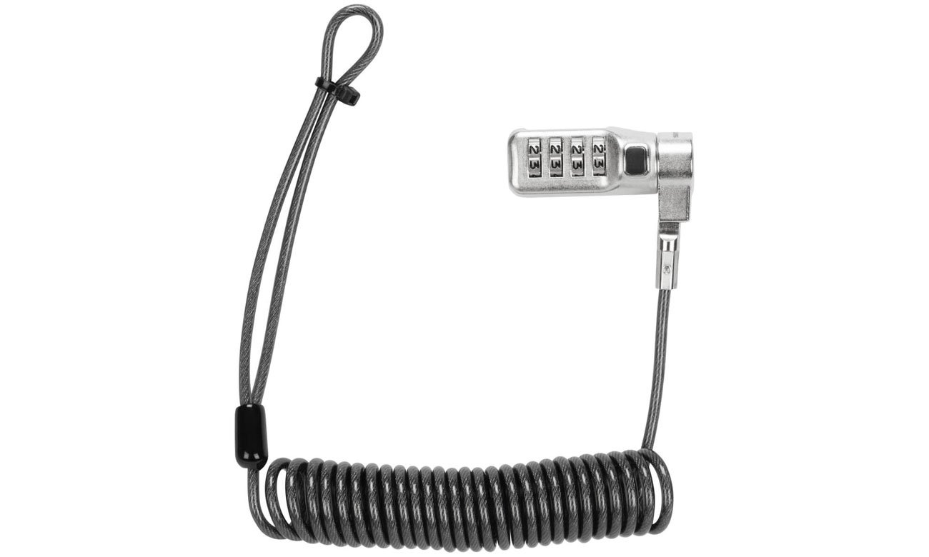 Linka zabezpieczająca Targus Defcon 3in1 Resettable Coiled Combination Lock ASP86CCLGL