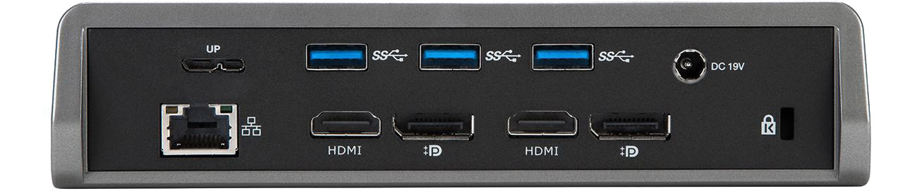 Targus USB 3.0 DV4K DOCK160EUZ Widok złączy HDMI, DisplayPort