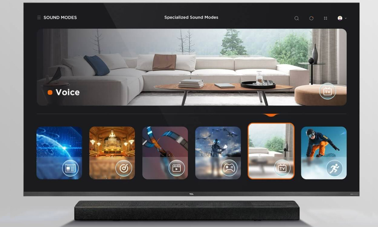 TCL C935U tryby dźwięków