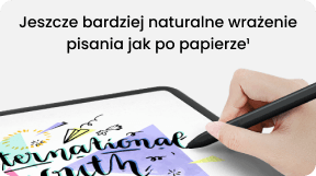 Ręka pisząca rysikiem na ekranie tabletu.