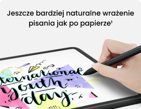 Ręka pisząca rysikiem na ekranie tabletu.