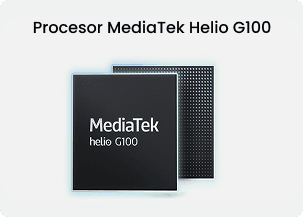 Grafika z procesorem MediaTek Helio G100.