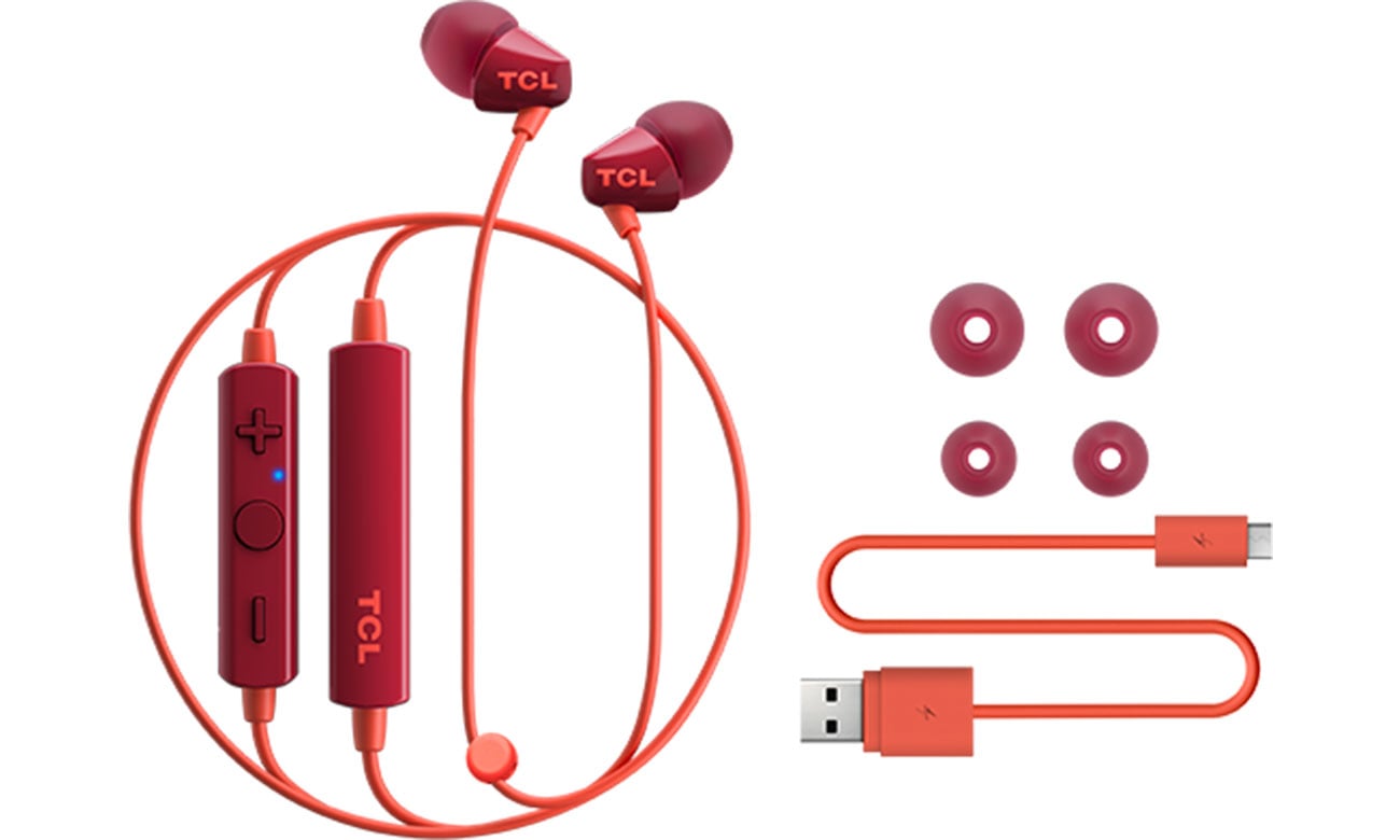 Słuchawki bezprzewodowe TCL SOCL100BT Pomarańczowe - Zawartość zestawu