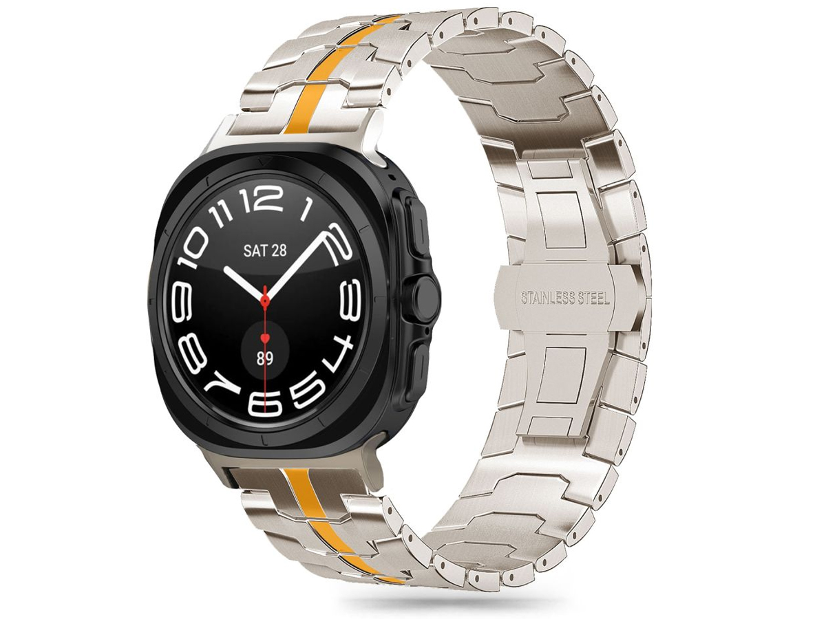 Tech-Protect Stainless Line do Galaxy Watch Ultra (47 mm) Orange