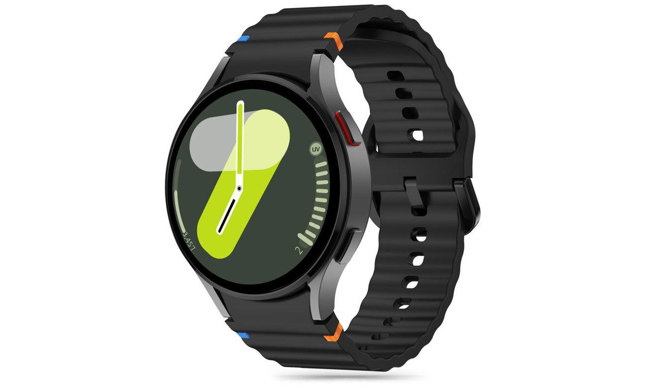 Tech-Protect Silicone Sport do Galaxy Watch 4 / 5 / 5 Pro / 6 / 7 / FE Black