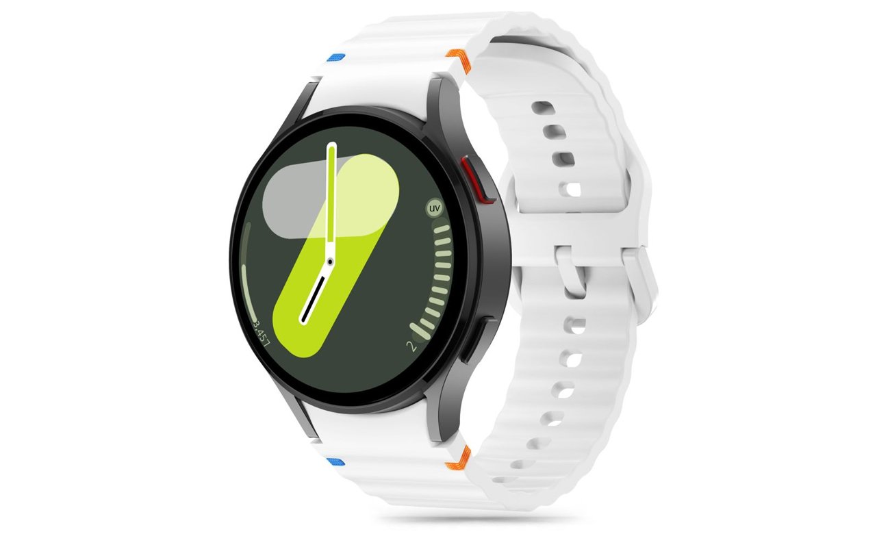 Tech-Protect Silicone Sport do Galaxy Watch 4 / 5 / 5 Pro / 6 / 7 / FE White