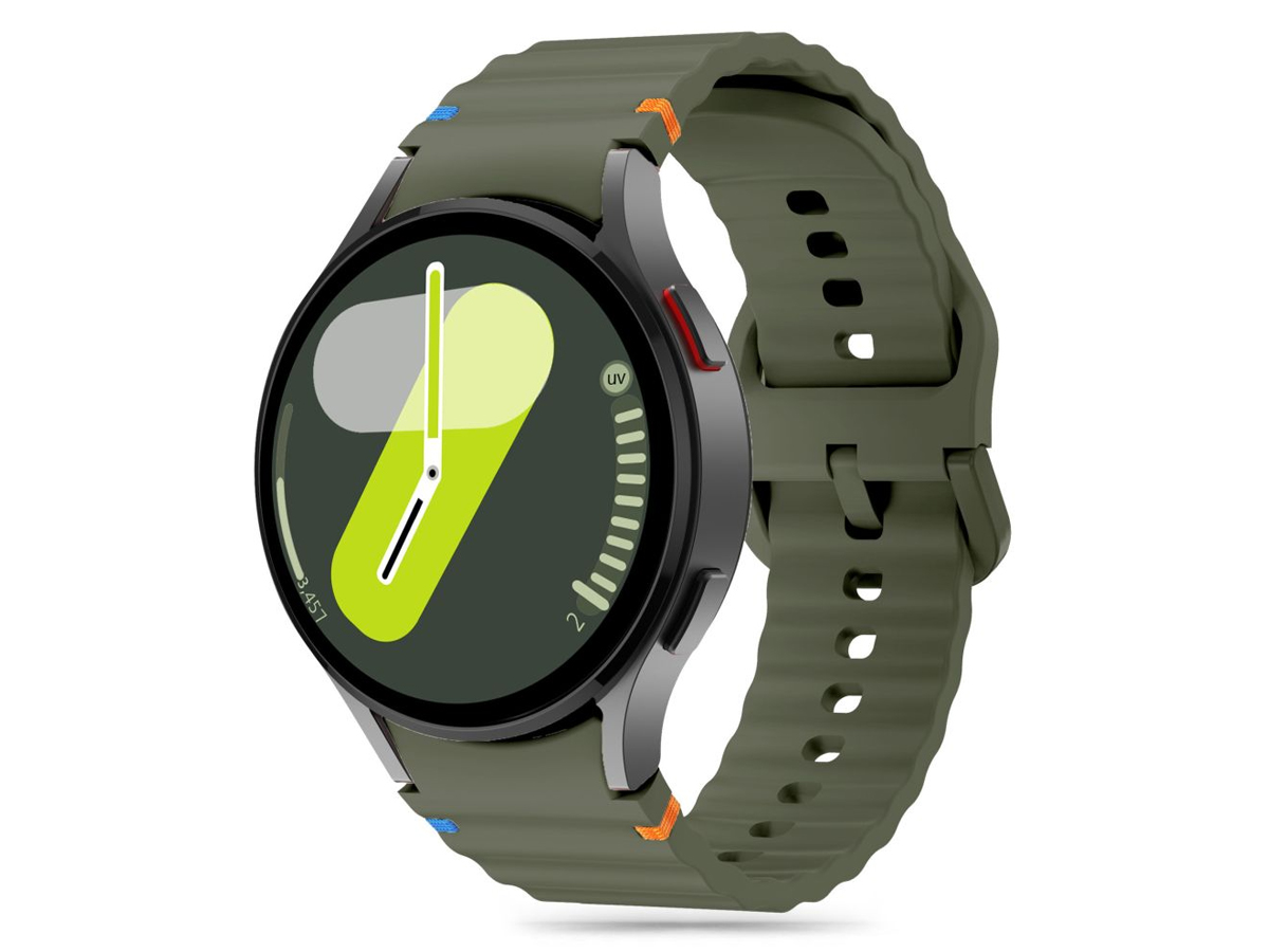 Tech-Protect Silicone Sport do Galaxy Watch 4 / 5 / 5 Pro / 6 / 7 / FE Army Green