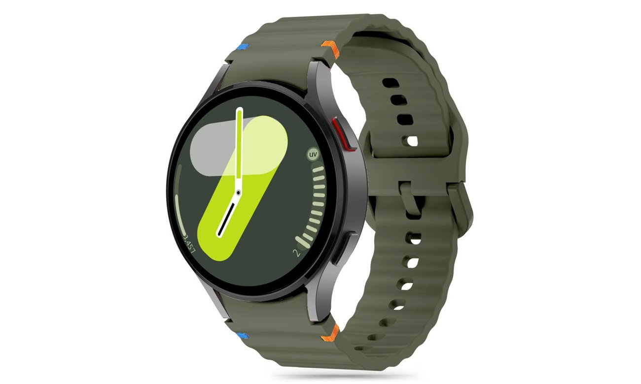 Tech-Protect Silicone Sport do Galaxy Watch 4 / 5 / 5 Pro / 6 / 7 / FE Army Green