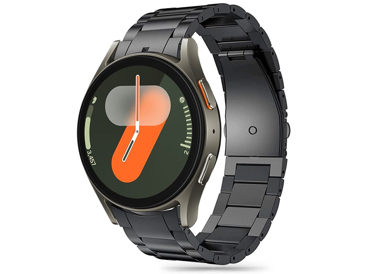 Tech-Protect Stainless do Galaxy Watch 4 / 5 / 5 Pro / 6 / 7 / FE Black