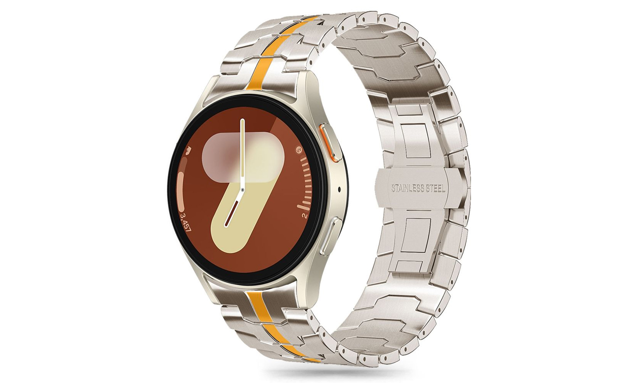 Tech-Protect Stainless Line do Galaxy Watch 4 / 5 / 5 Pro / 6 / 7 / FE Orange