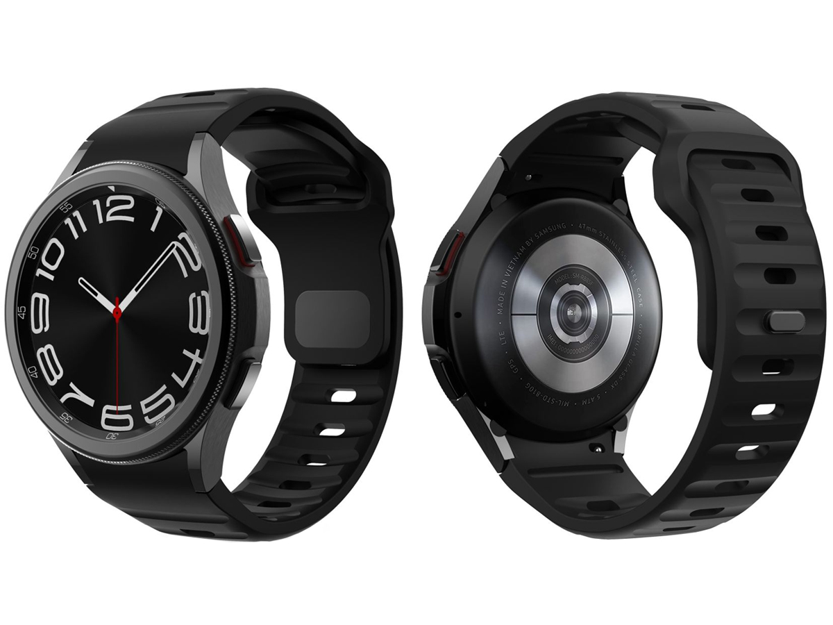 Tech-Protect Silicone Line do Galaxy Watch 4 / 5 / 5 Pro / 6 / 7 / FE Black