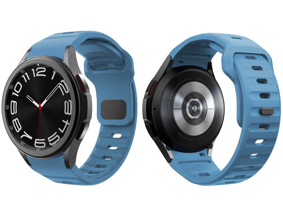 Tech-Protect Silicone Line do Galaxy Watch 4 / 5 / 5 Pro / 6 / 7 / FE Blue