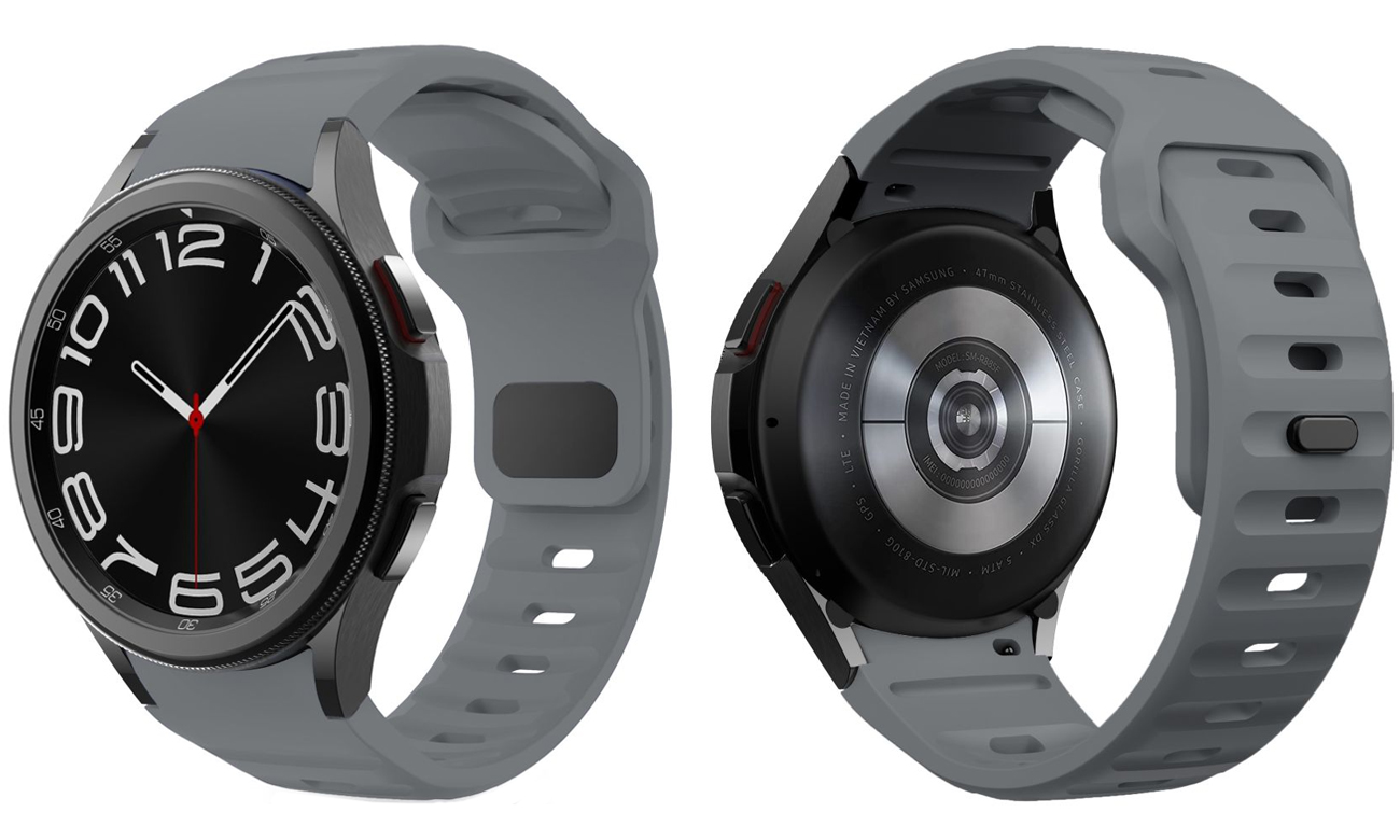 Tech-Protect Silicone Line do Galaxy Watch 4 / 5 / 5 Pro / 6 / 7 / FE Grey