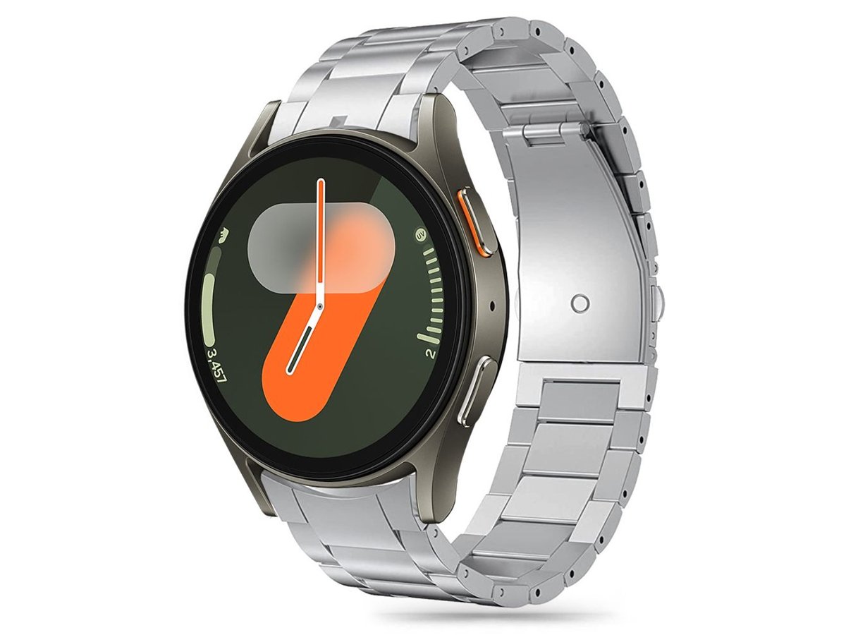 Tech-Protect Stainless do Galaxy Watch 4 / 5 / 5 Pro / 6 / 7 / FE Silver