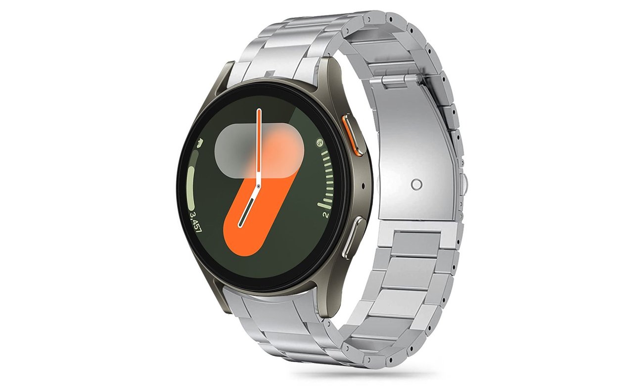 Tech-Protect Stainless do Galaxy Watch 4 / 5 / 5 Pro / 6 / 7 / FE Silver