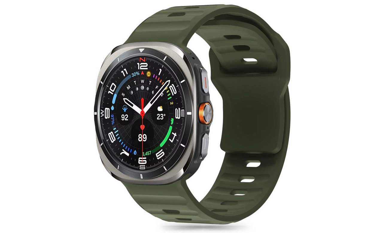 Tech-Protect Silicone Line do Galaxy Watch Ultra (47 mm) Olive Green