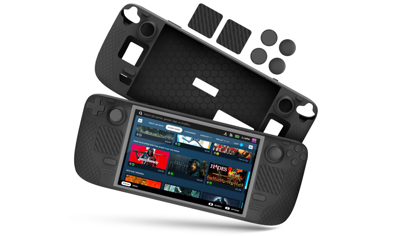 Etui Tech-Protect Icon Black do Steam Deck - Widok ogólny