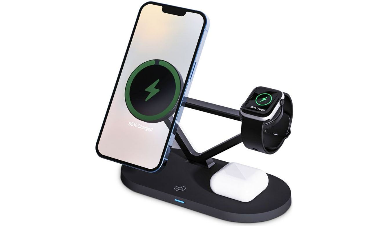 Ładowarka Tech-Protect A13 3w1 Magnetic MagSafe Wireless Charger czarny