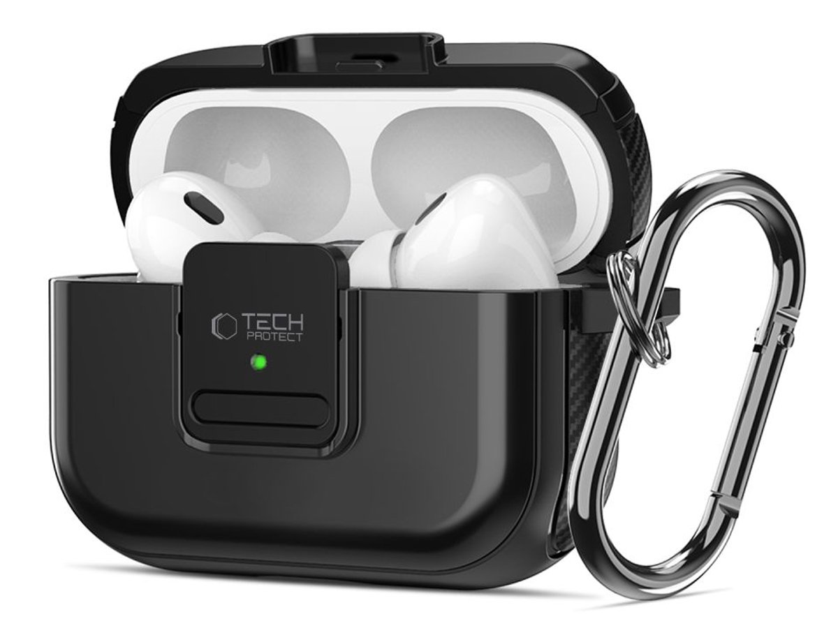 Etui Tech-Protect Defender Hook für Apple AirPods Pro (1.|2. Gen.) Schwarz - Allgemeine Ansicht