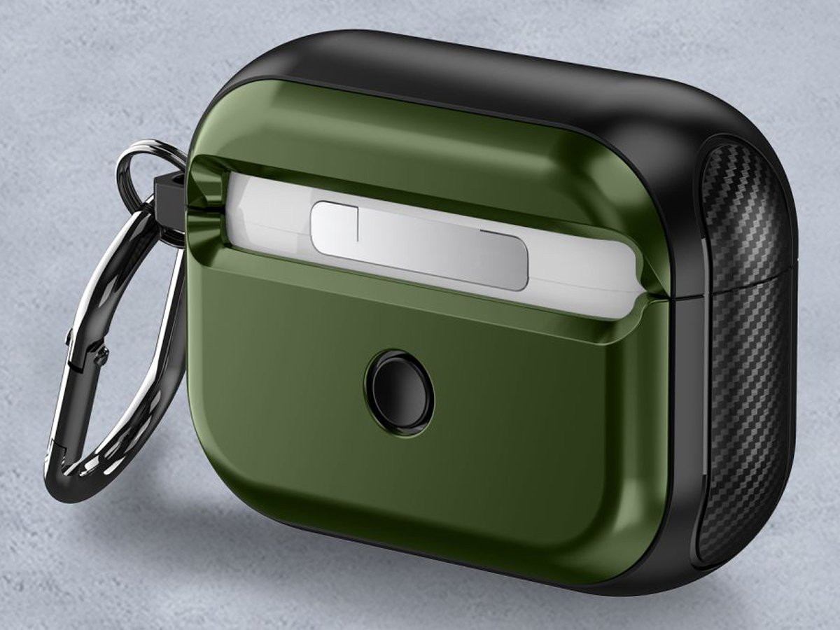 Etui Tech-Protect Defender Hook für Apple AirPods Pro (1.|2. Gen.) Olive Green - Lifestyle-Grafik