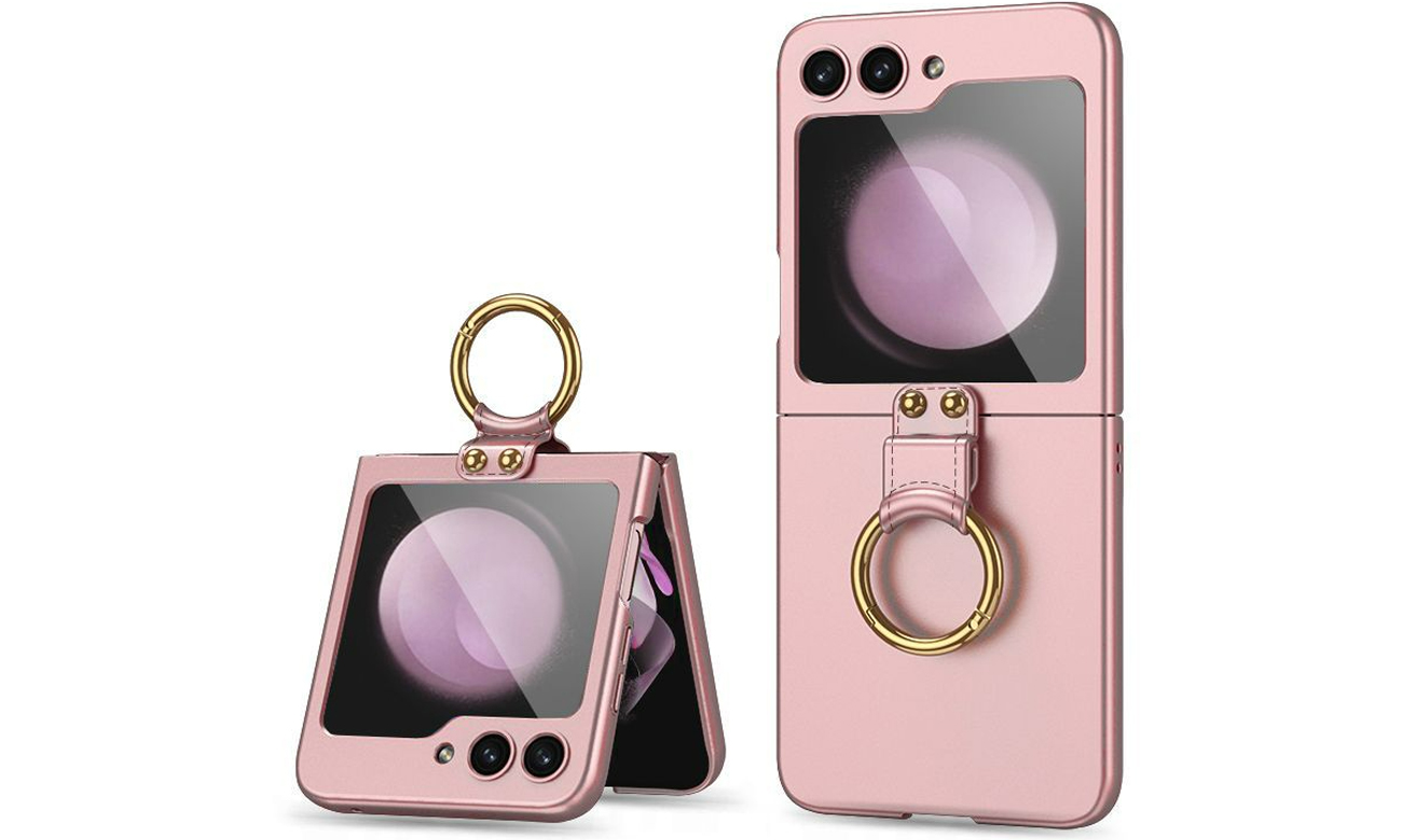 Tech-Protect Icon Ring dėklas, skirtas Samsung Galaxy Z Flip5 5G rožinis auksas