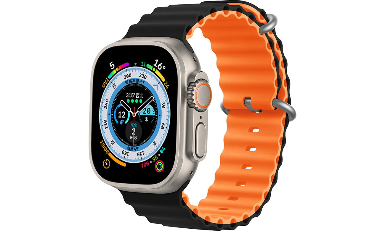 Tech-Protect Iconband Pro do Apple Watch 44/45/46/49 mm Black/Orange