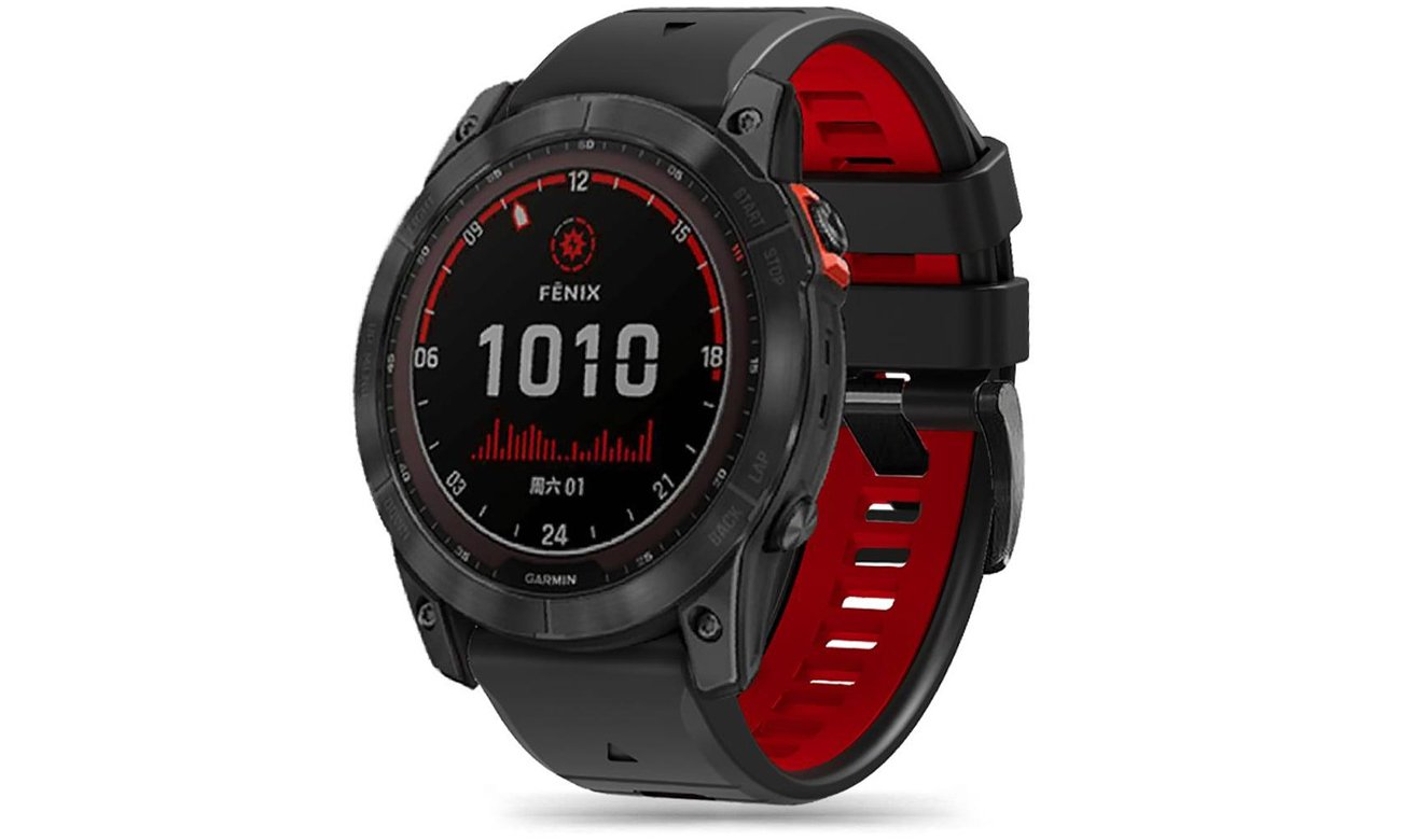 Tech-Protect Iconband Pro für Garmin Fenix (26mm) Schwarz/Rot