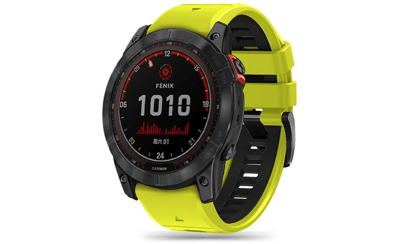 Tech-Protect Iconband Pro für Garmin Fenix (26mm) Lime/Schwarz