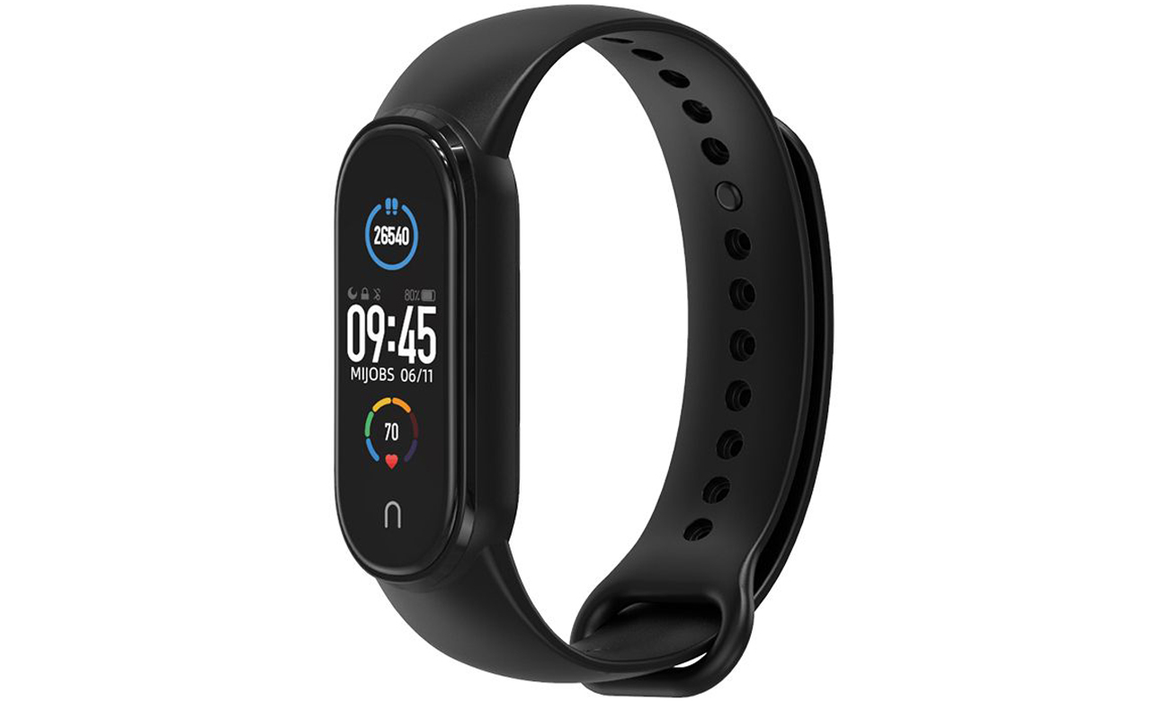 Gumowy pasek Tech-Protect Iconband Czarny do Xiaomi Mi Band 5