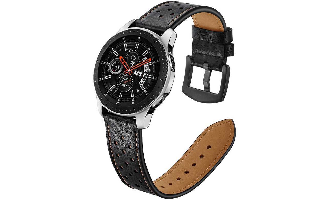 Pasek skórzany Czarny Tech-Protect Leather