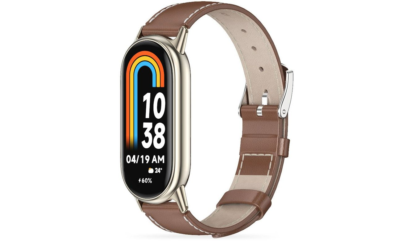 Pasek Tech-Protect Leatherfit do Xiaomi Mi Band 8 / 8 NFC brown