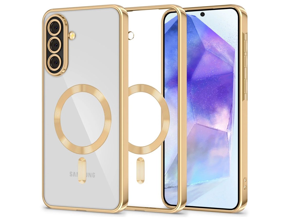 Etui Tech-Protect Magflex Magsafe do Samsung Galaxy A56 Shiny Gold