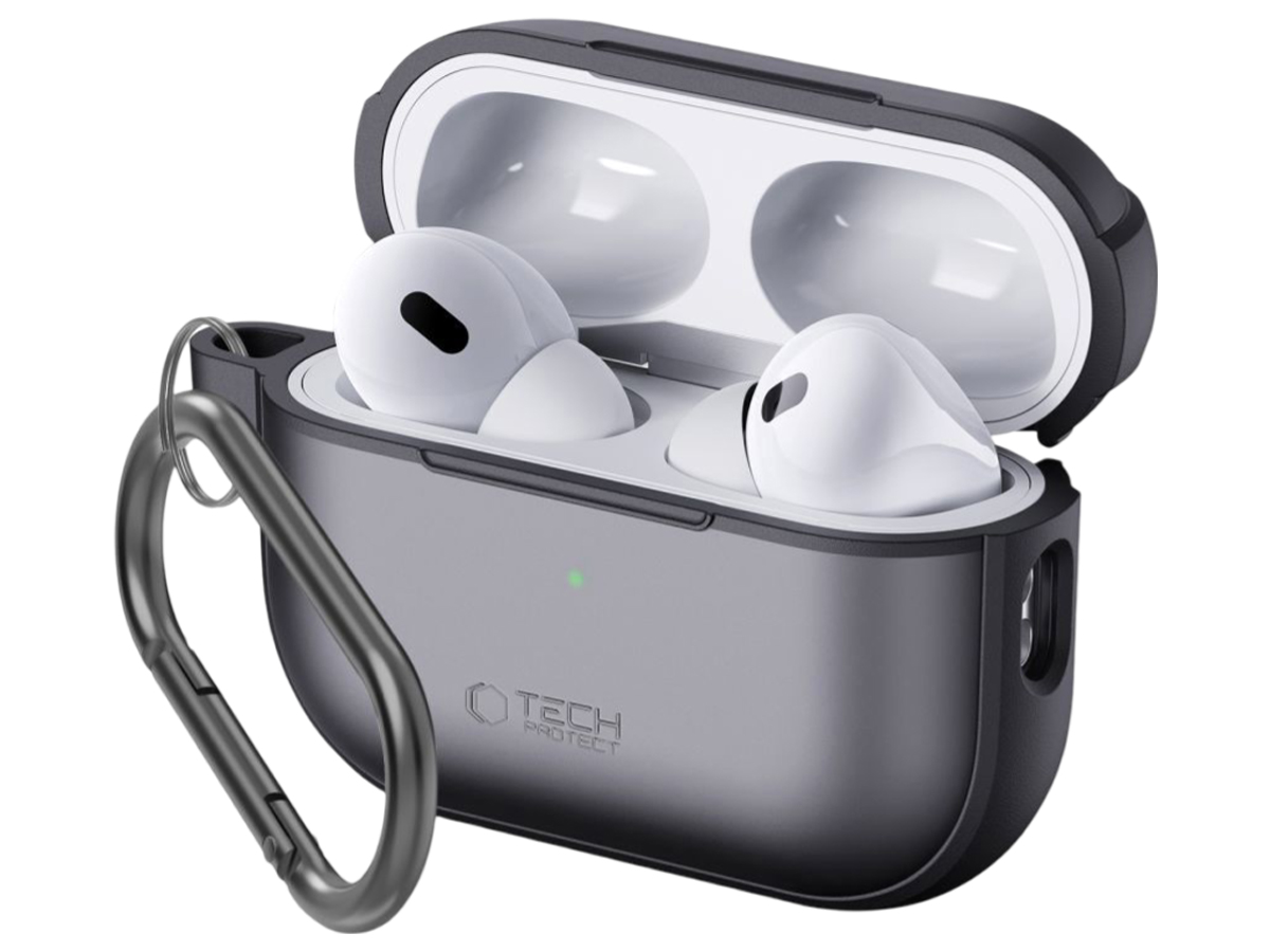 Etui Tech-Protect Magmat für Apple AirPods Pro (1.|2. Gen.) Matte Black - Ansicht von vorne im Winkel