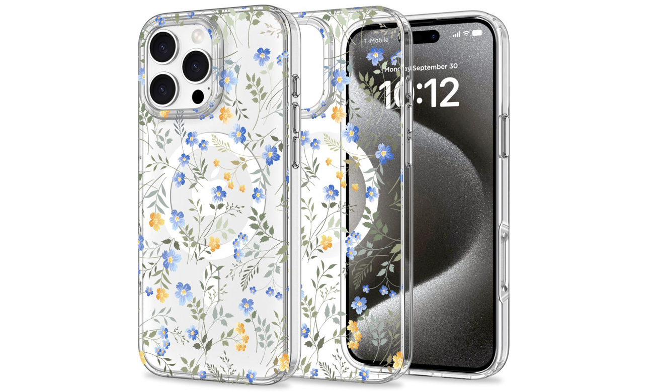 Etui Tech-Protect Magmood Magsafe für iPhone 16 Pro Max Spring Flowers