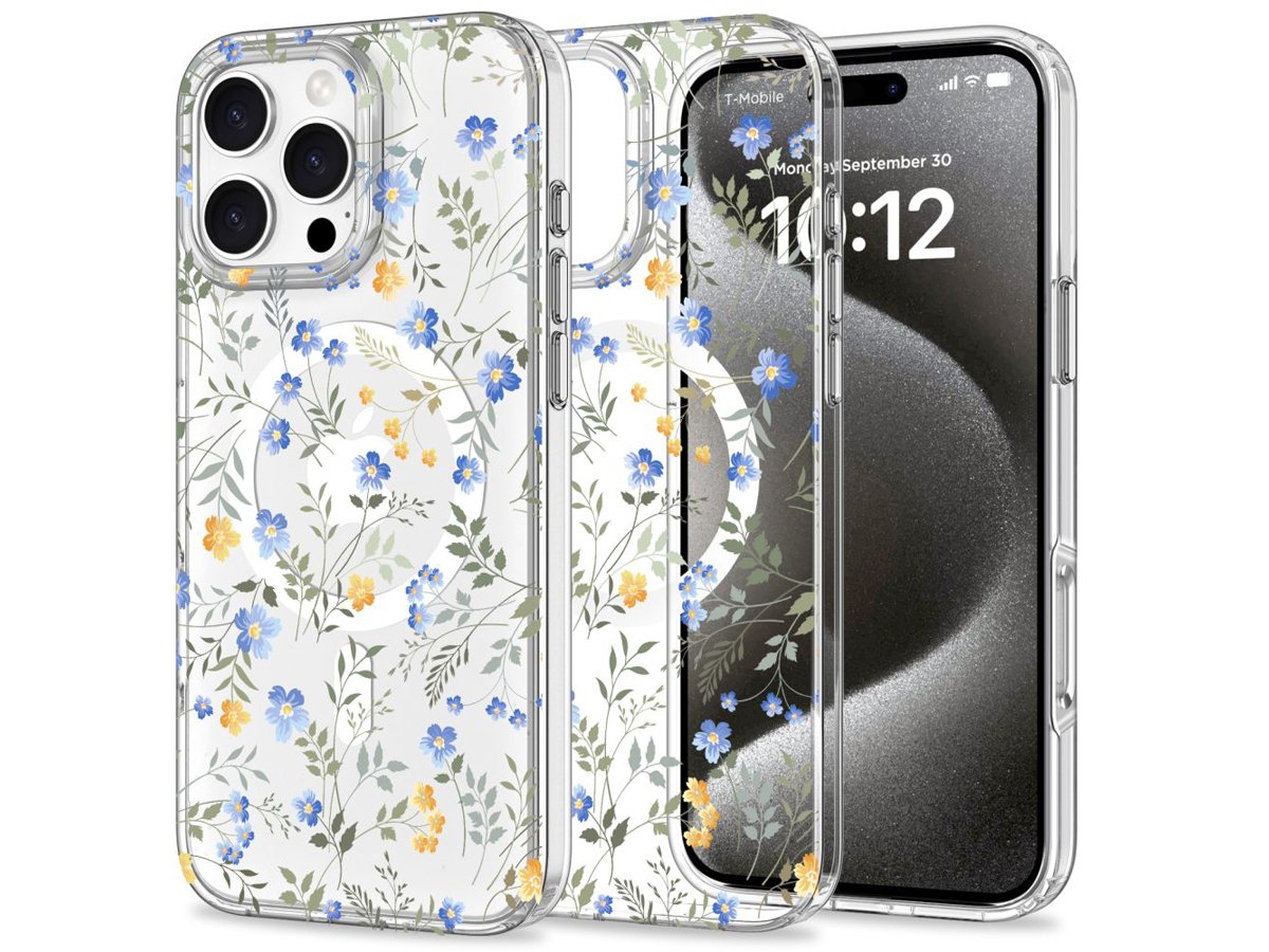 Etui Tech-Protect Magmood Magsafe für iPhone 16 Pro Max Spring Flowers