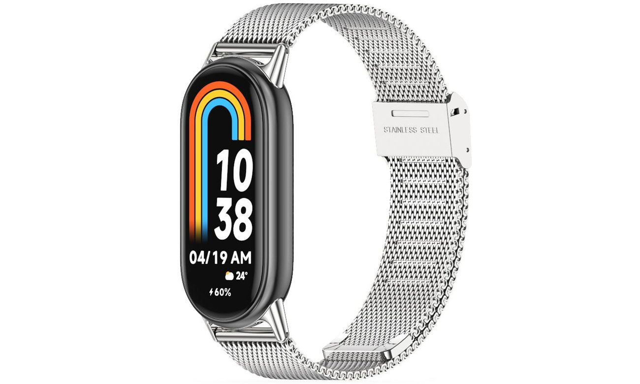 Tech-Protect Milaneseband Armband für Xiaomi Mi Band 8 / 8 NFC Silber