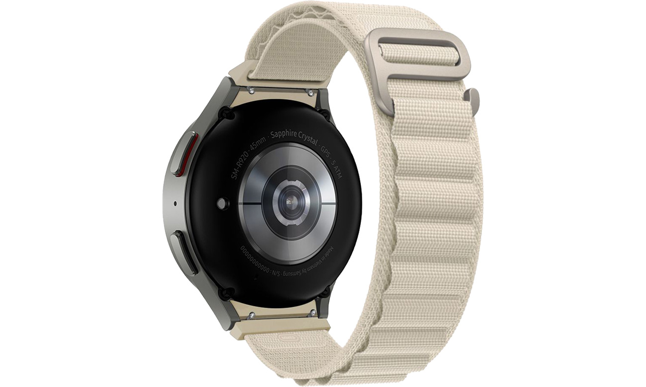 Opaska Tech-Protect Nylon Pro do Samsung Galaxy Watch 4/5/5 Pro Mousy - Widok na zegarku