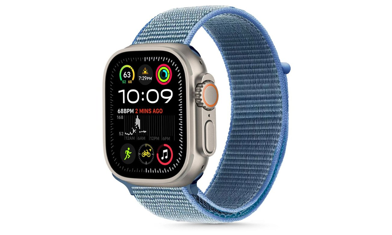 Pasek Tech-Protect Nylon do Apple Watch 44/45/46/49 mm Baby Blue