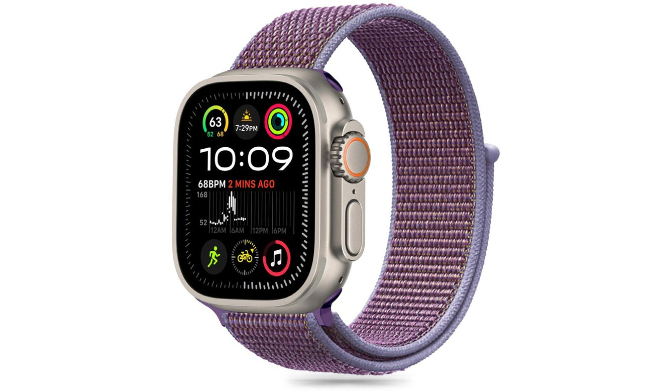 Tech-Protect Nylon Armband für Apple Watch 44/45/46/49 mm Lilac