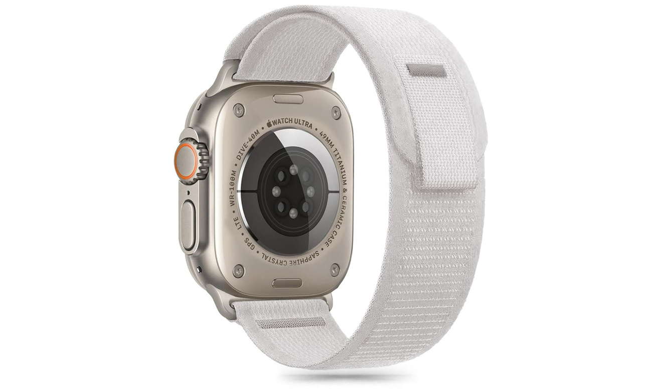 Tech-Protect Nylon Stripe Armband für Apple Watch 44/45/46/49 mm Crayon Grey